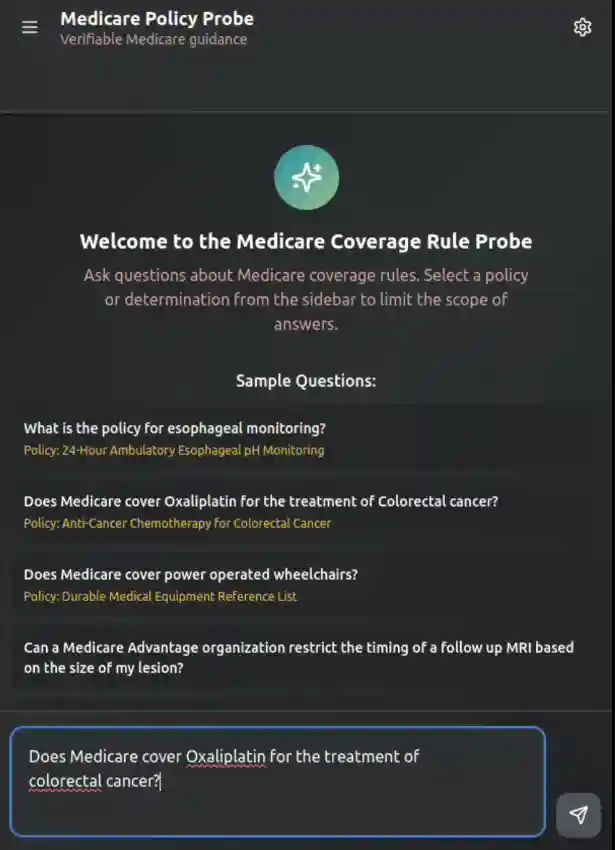 Policy Probe application screenshot